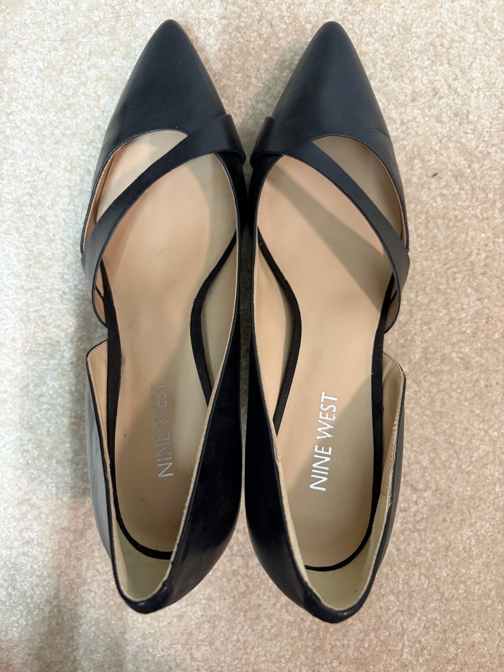Nine West black stilleto heels